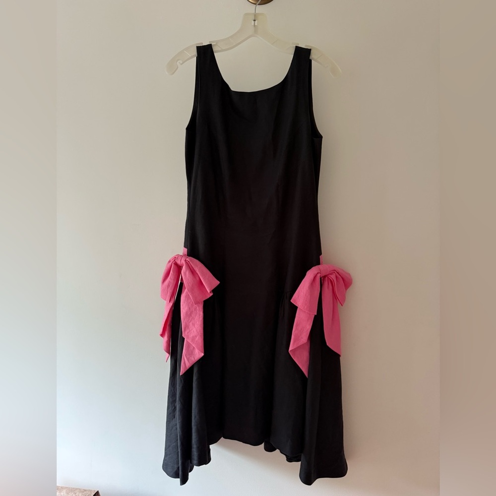 Caro Editions Black Dress with Pink Bow - Picture 2 of 5
